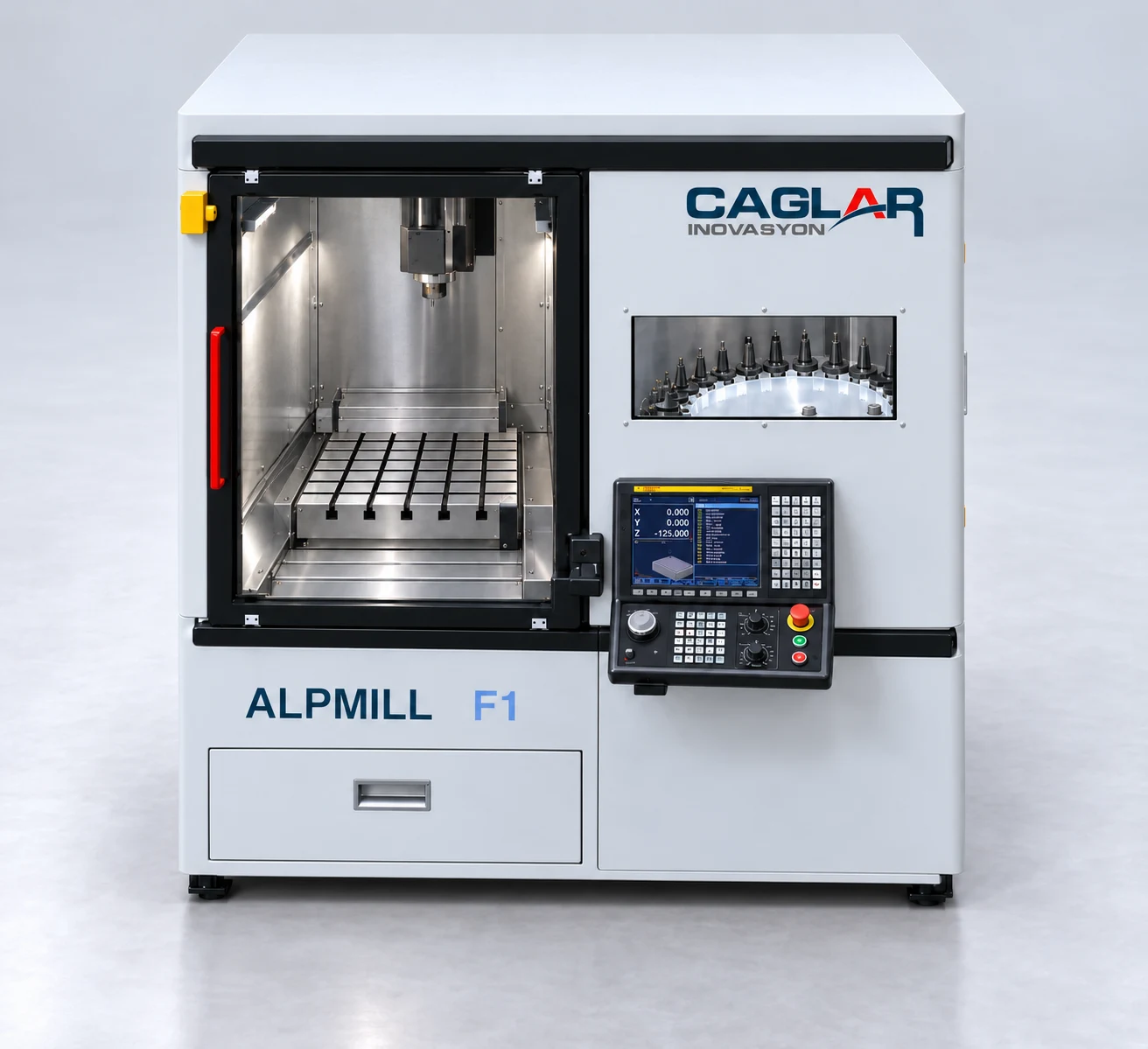 ALPMILL F1 · Frontansicht · Produktvisualisierung · Ausführung kann abweichen